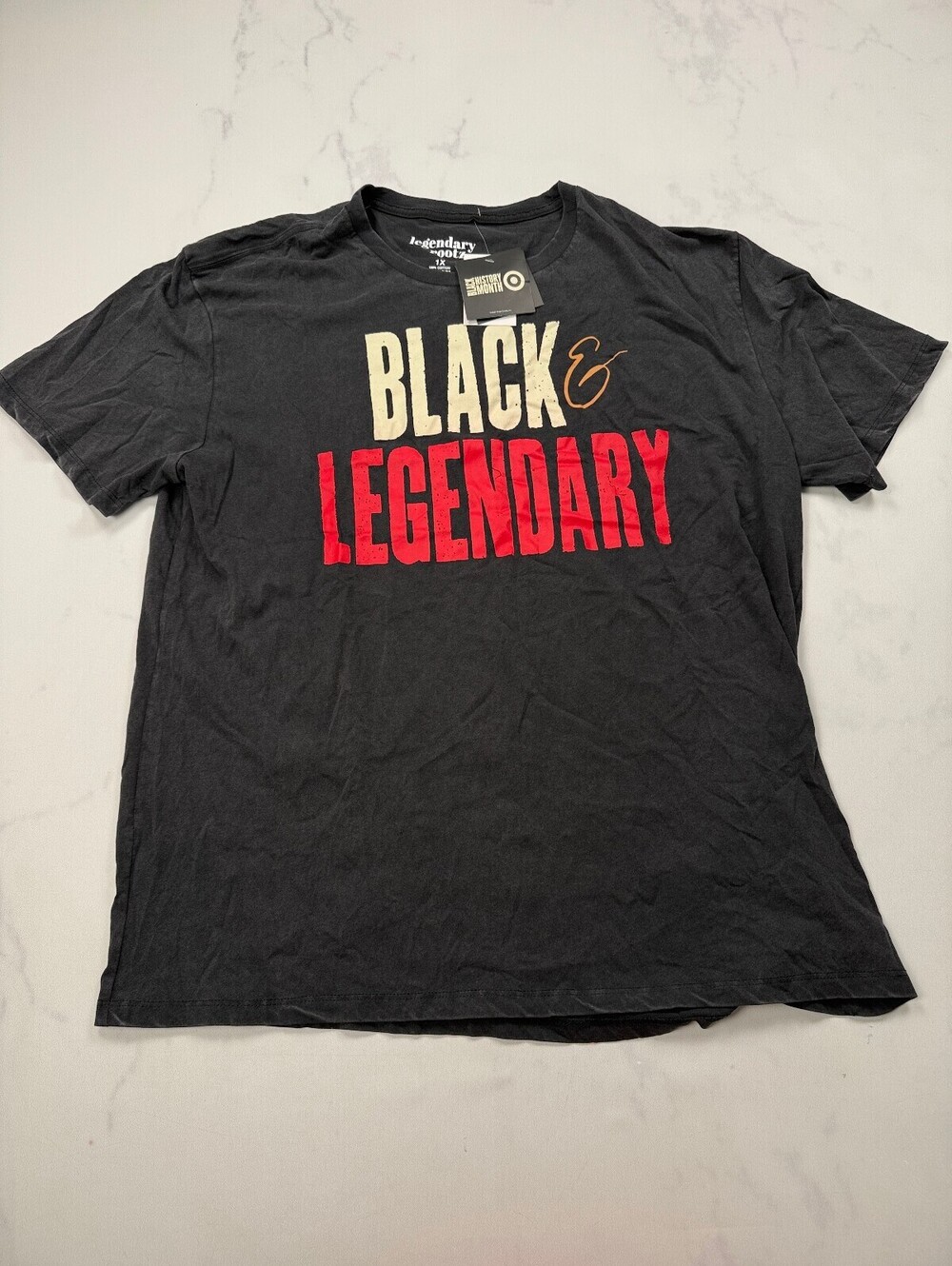Legendary Rootz Black Graphic Tee Black Contemporary Graphic - Mens 1X